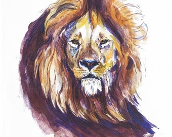 The Majestic Lion Large Cotton Tea Towel