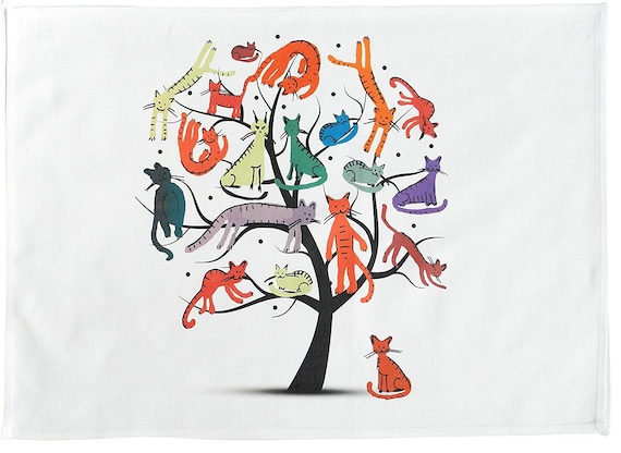 The Tree of Cats- Large Cotton Tea Towel