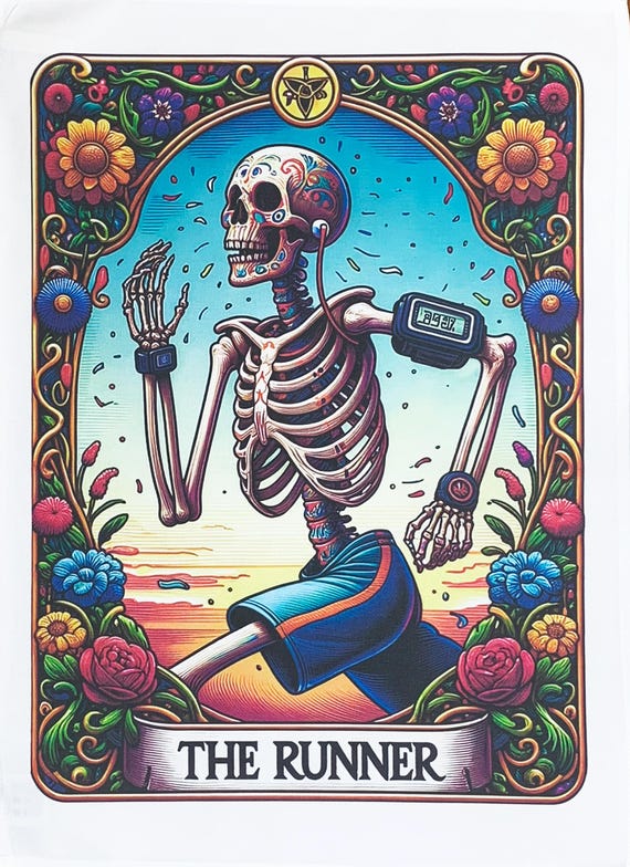 The Runner Tarot Card Large Cotton Tea Towel