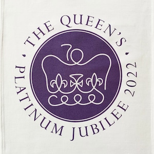 Queen Elizabeth Platinum Jubilee 2022 Keepsake Cotton Tea Towel