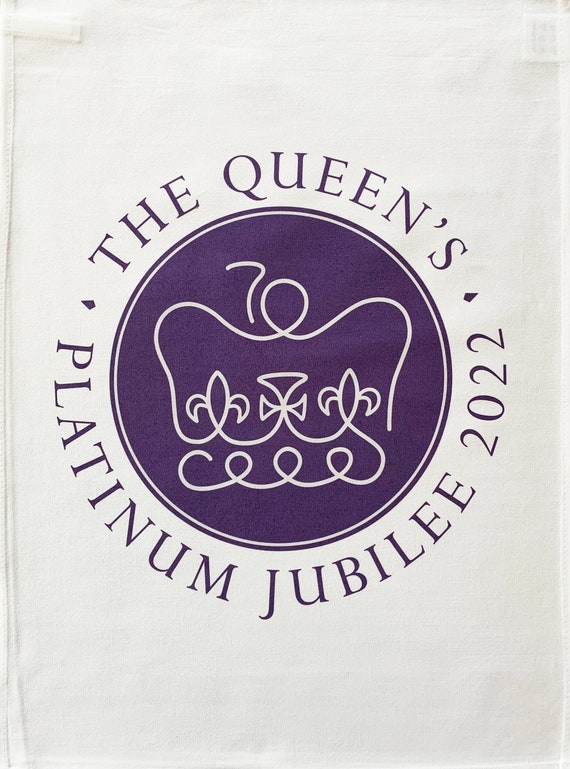 Queen Elizabeth Platinum Jubilee 2022 Keepsake Cotton Tea Towel