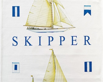 Skipper large cotton tea towel