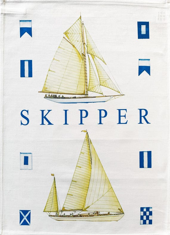 Skipper large cotton tea towel