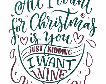 All I want for Christmas is…...  Large Cotton Tea Towel