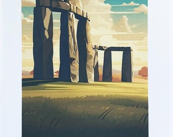 Stonehenge Large Cotton Tea Towel