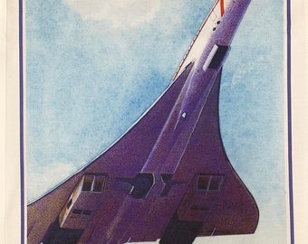 Concorde Retro Style Large Cotton Tea Towel