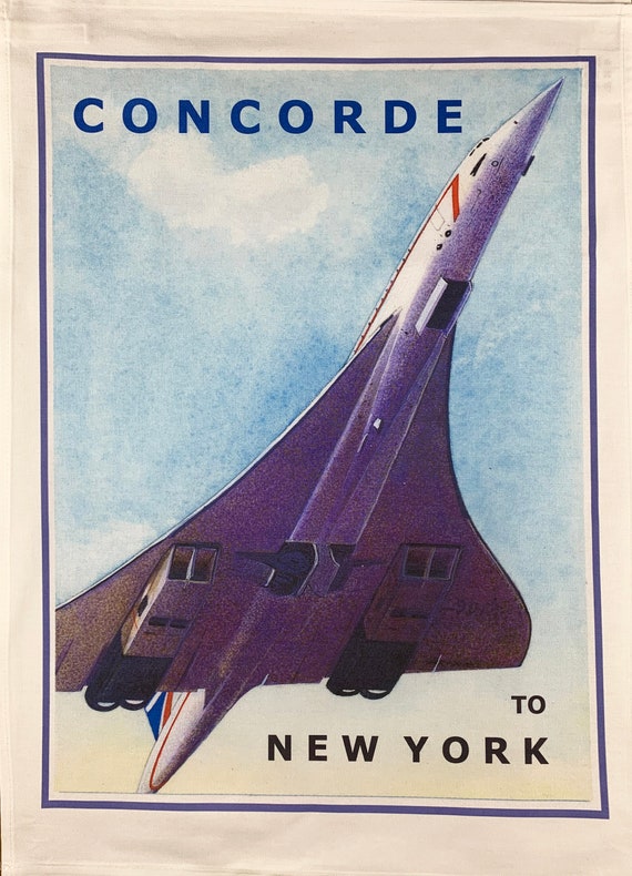 Concorde Retro Style Large Cotton Tea Towel