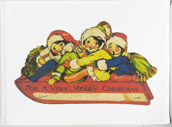 For a Very Merry Christmas - Large Christmas Tea Towel