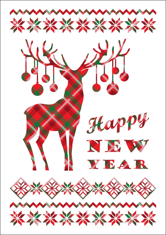 A Happy New Year Large Cotton Tea Towel