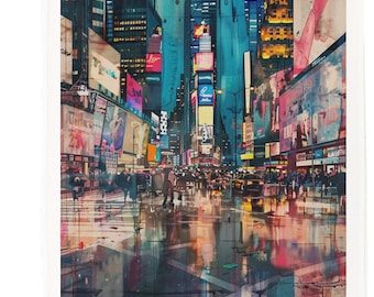New York City Cotton Tea Towel – Times Square Urban Art Design