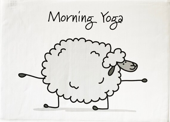 Morning Yoga Warm up - Cotton Tea Towel