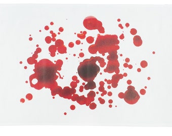 Blood stained and splattered design Large Cotton Tea Towel