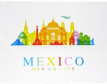 Mexico - Large Cotton Tea Towel