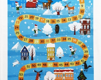 Christmas Countdown - Large Cotton Tea Towel