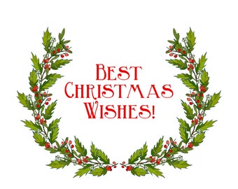 Best Christmas Wishes - Large Christmas Tea Towel