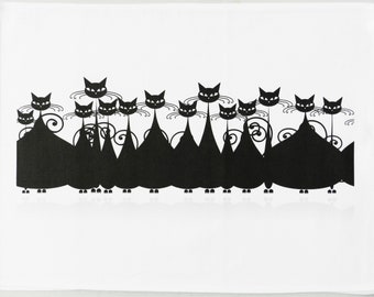 The Cat Gang - Large Cotton Tea Towel