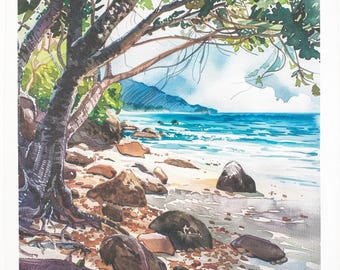 Seychelles large cotton tea towel