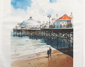 Brighton Pier large cotton tea towel