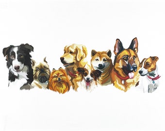 The Pack of Dogs - Large Cotton Tea Towel