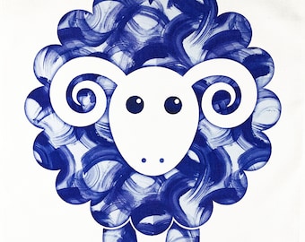 The Cold Sheep Large Cotton Tea Towel