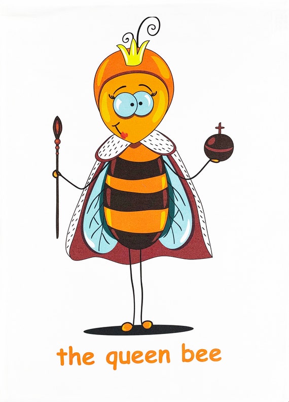 The Queen Bee- Large Cotton Tea Towel