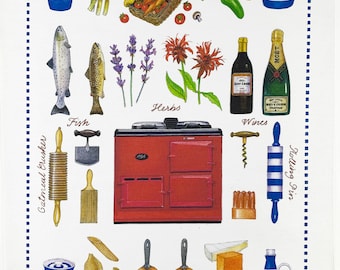 The Art of Cooking Large Cotton Tea Towel