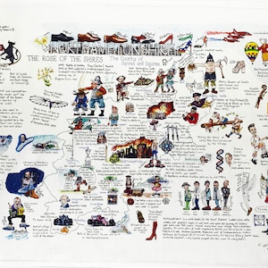 Guide to Northamptonshire - Large Cotton Tea Towel