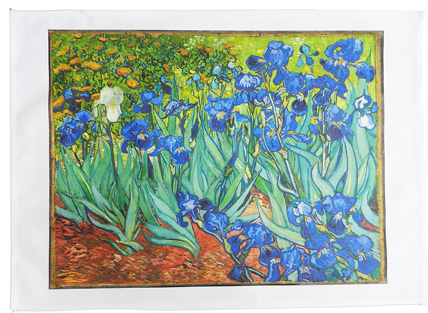 Irises Vincent van Gogh - Large Cotton Tea Towel