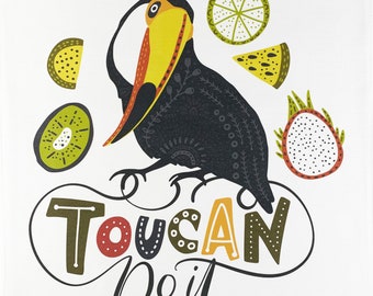 Toucan do it Large Cotton Tea Towel