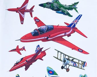 Classic Planes Large Cotton Tea Towel