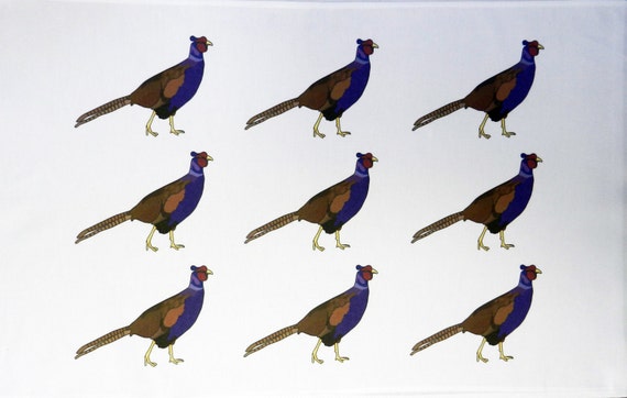 The Pleasant Pheasant Large Cotton Tea Towel