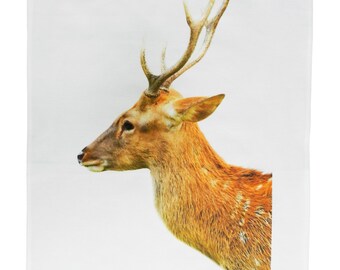 Beautiful Stag Large Cotton Tea Towel