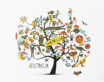 Tree of Australia - Large Cotton Tea Towel