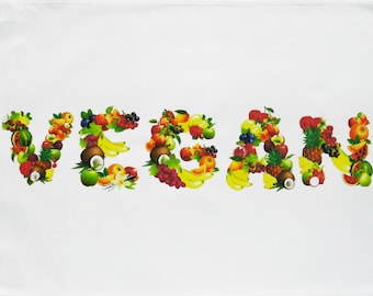 Vegan - Large Cotton Tea Towel