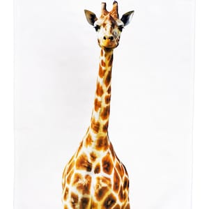 Classic Giraffe Head on Large Cotton Tea Towel