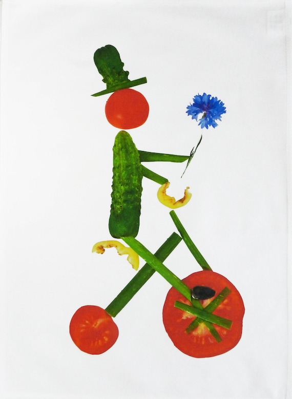 The Vegetable Man - Large Cotton Tea Towel