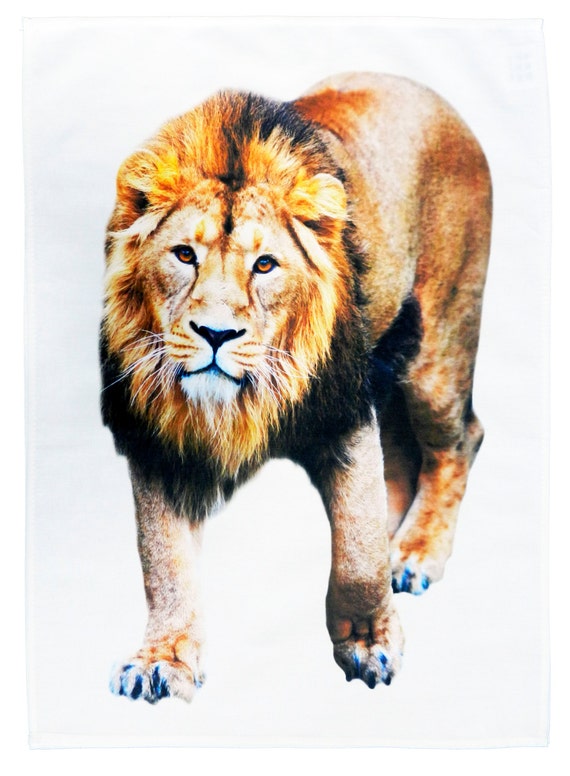 The Lion - Big Cat Large Cotton Tea Towel
