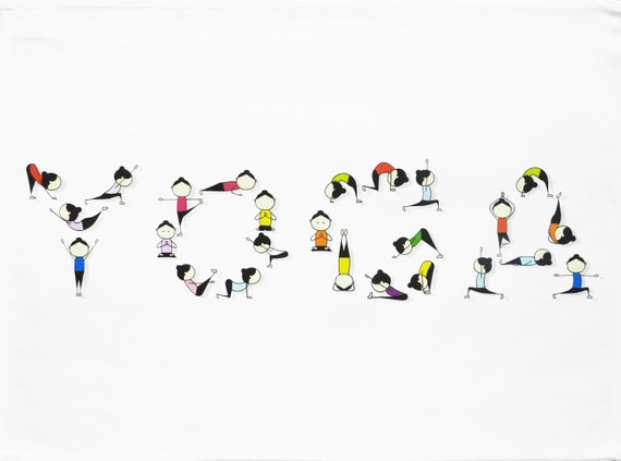 The Yoga Large Cotton Tea Towel