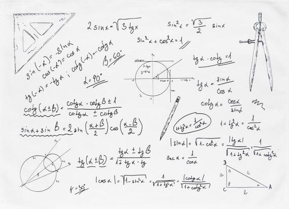 Maths and Trig - Large Cotton Tea Towel