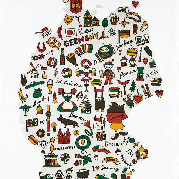 Dish Towel Map of Germany Etsy