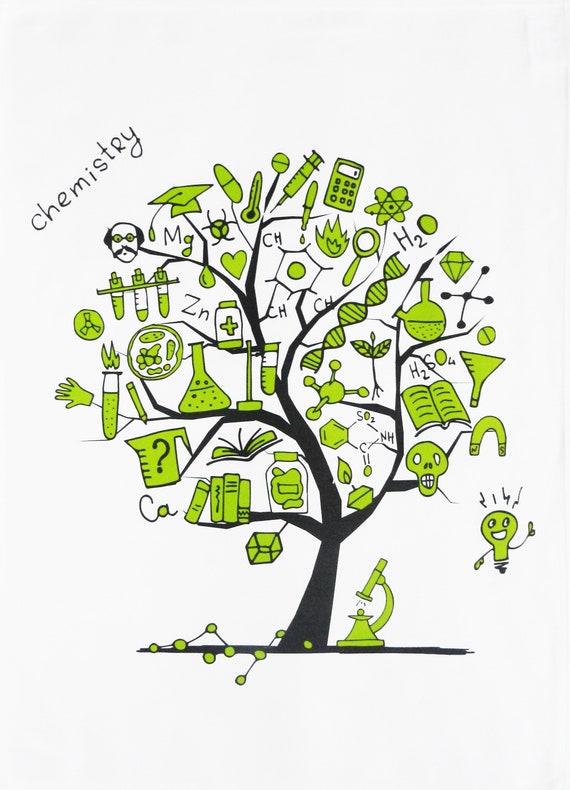 Tree of Chemistry - Large Cotton Tea Towel