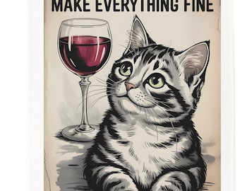 More Espresso Less Depresso Cat Tea Towel, 100% Cotton, with Hanging Loop