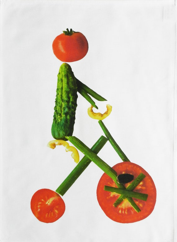 The Vegetable Man - Large Cotton Tea Towel