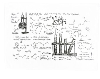 The Organic Chemistry Laboratory Large Cotton Tea Towel