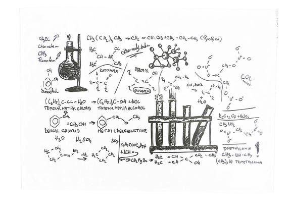 The Organic Chemistry Laboratory Large Cotton Tea Towel
