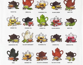 Tea Time Large Cotton Tea Towel