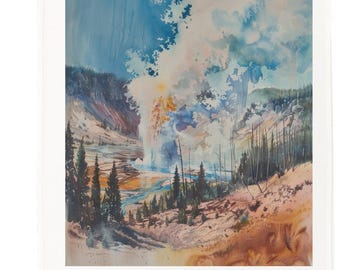 Yellowstone Large Cotton Tea Towel
