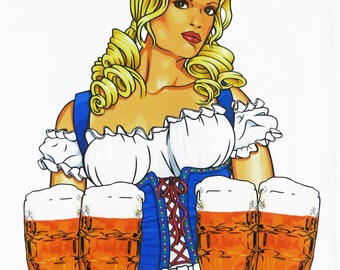 Serving Wench - Large Cotton Tea Towel