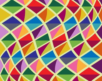 Kaleidoscope Drink Coasters, Square, Cork Backed, 9.5 x 9.5 Centimetres, Set of 4