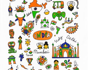 Images of India Large Cotton Tea Towel